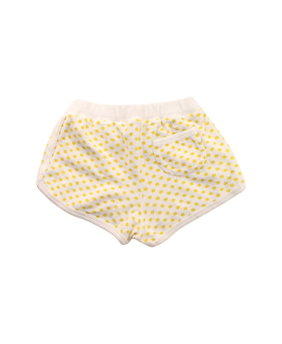 A White Shorts from Petit Bateau in size 5T for girl. (Back View)