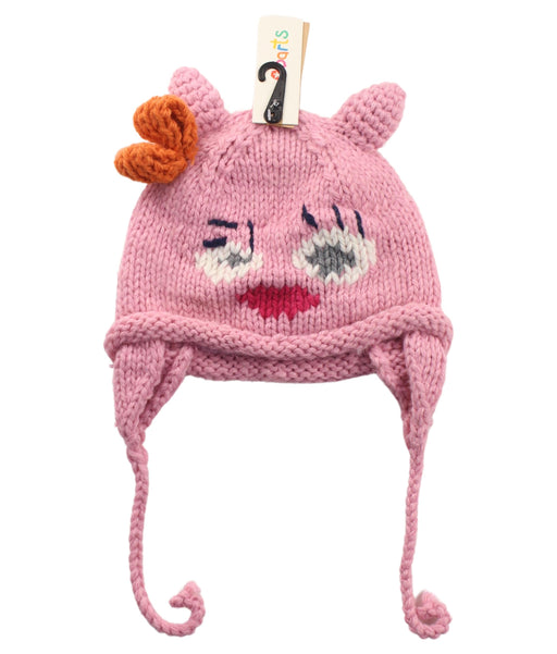 A Pink Winter Hats from Barts in size O/S for girl. (Front View)