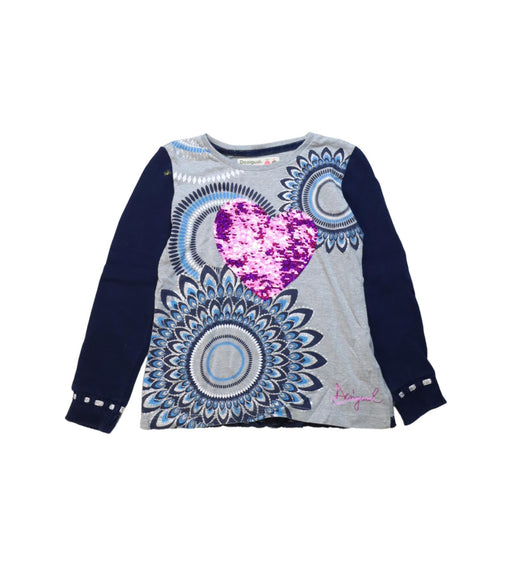 A Multicolour Long Sleeve T Shirts from Desigual in size 5T for girl. (Front View)