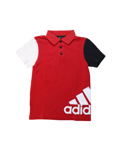 A Multicolour Short Sleeve Polos from Adidas in size 7Y for boy. (Front View)