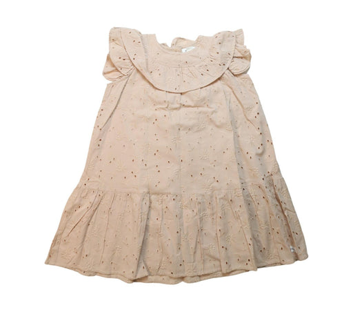 A Beige Sleeveless Dresses from Newbie in size 5T for girl. (Front View)
