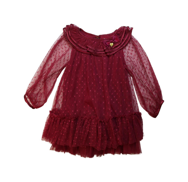 A Red Long Sleeve Dresses from Angel's Face in size 3T for girl. (Front View)