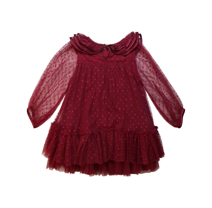 A Red Long Sleeve Dresses from Angel's Face in size 3T for girl. (Back View)