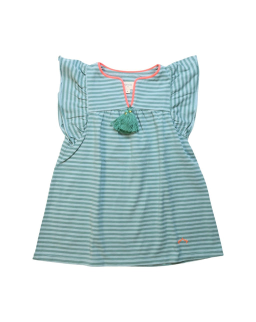 A Green Short Sleeve Dresses from Nanos in size 4T for girl. (Front View)