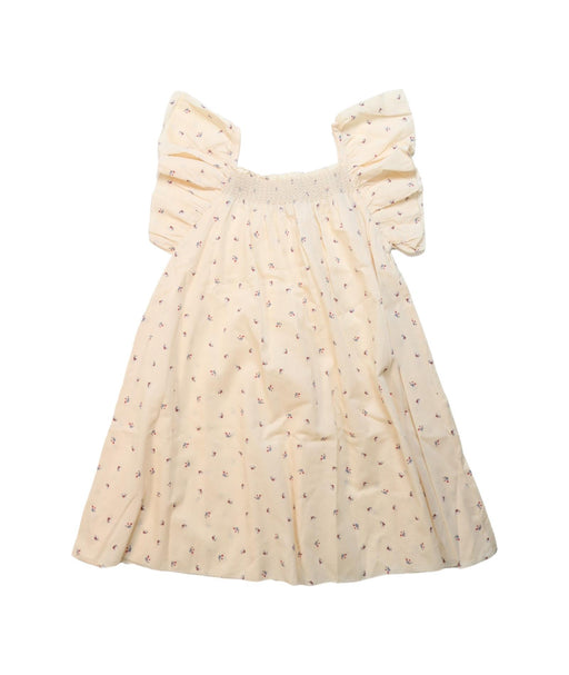 A Yellow Sleeveless Dresses from Konges Sløjd in size 4T for girl. (Front View)