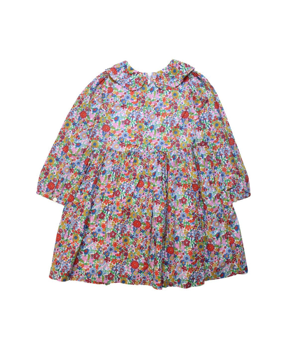 A Multicolour Long Sleeve Dresses from Jacadi in size 4T for girl. (Back View)