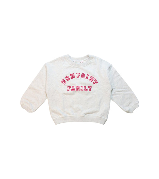 A White Crewneck Sweatshirts from Bonpoint in size 4T for girl. (Front View)