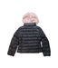 A Black Puffer/Quilted Jackets from Moncler in size 6T for girl. (Back View)