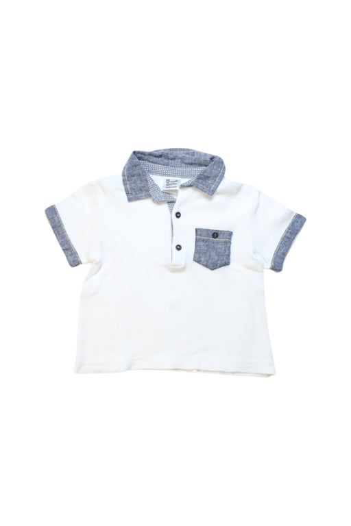 A Grey Short Sleeve Polos from Sarah Louise in size 12-18M for boy. (Front View)