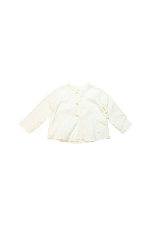 A Ivory Long Sleeve Shirts from Nanos in size 12-18M for boy. (Front View)