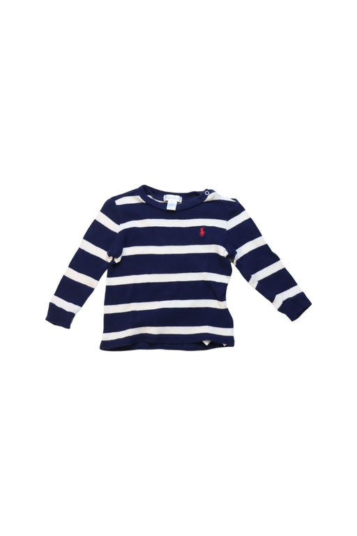 A Navy Long Sleeve Tops from Ralph Lauren in size 6-12M for neutral. (Front View)