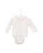 A White Long Sleeve Bodysuits from Petit Bateau in size 3-6M for girl. (Front View)