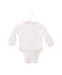 A White Long Sleeve Bodysuits from Petit Bateau in size 3-6M for girl. (Back View)