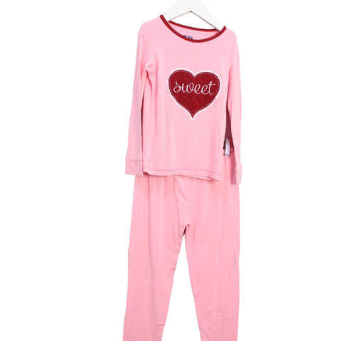 A Pink Pyjama Sets from KicKee Pants in size 6T for girl. (Front View)
