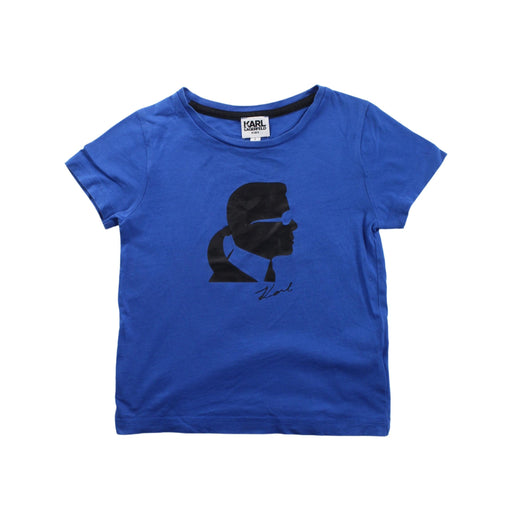 A Blue Short Sleeve T Shirts from Karl Lagerfeld in size 3T for girl. (Front View)
