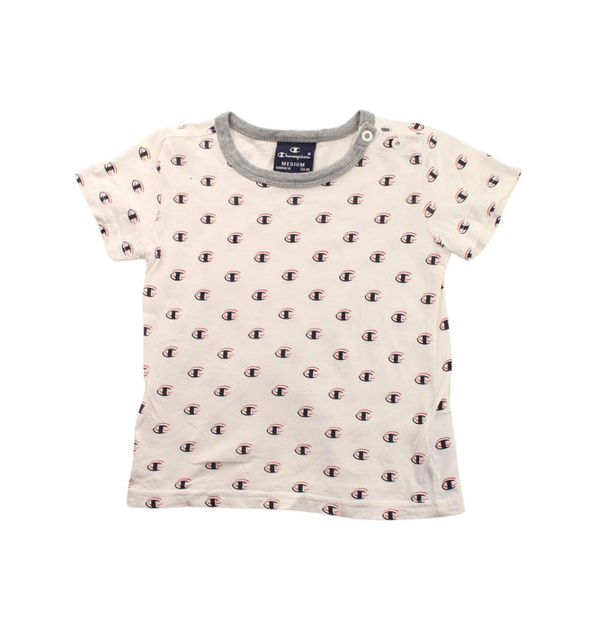 A White Short Sleeve T Shirts from Champion in size 12-18M for girl. (Front View)