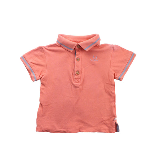 A Peach Short Sleeve Polos from Noukie's in size 12-18M for boy. (Front View)