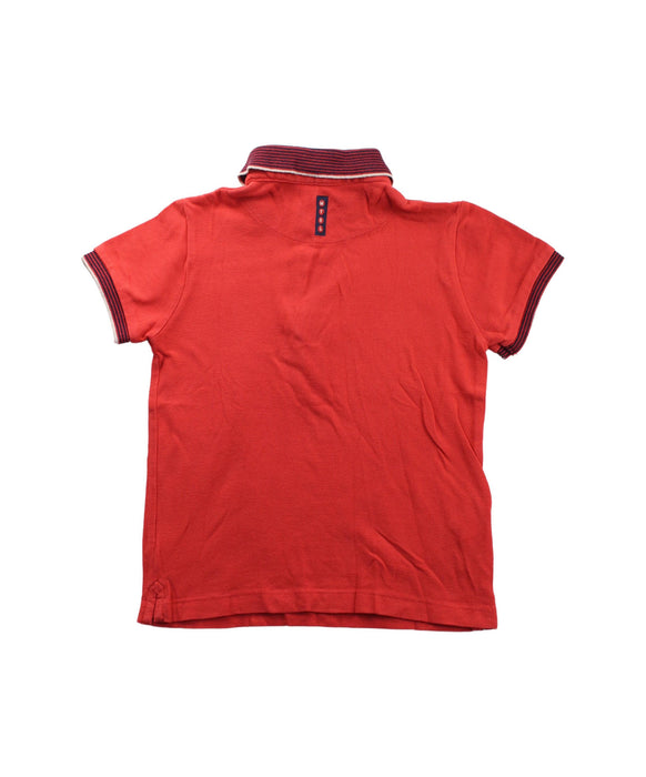 A Red Short Sleeve Polos from Mayoral in size 4T for boy. (Back View)