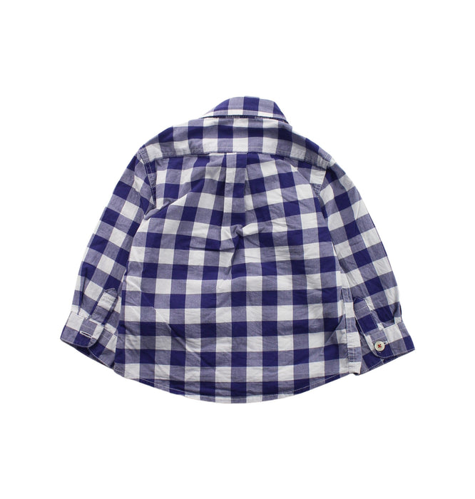 A Blue Long Sleeve Shirts from Boden in size 6-12M for boy. (Back View)