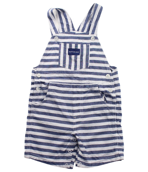 A Blue Overall Shorts from Calvin Klein in size 12-18M for boy. (Front View)