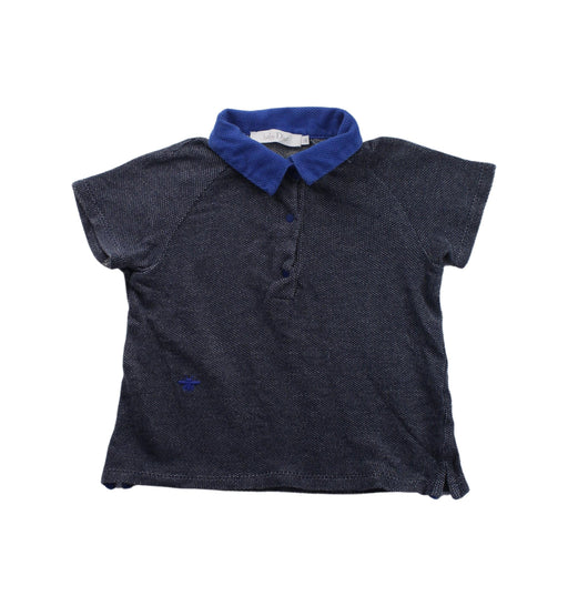 A Blue Short Sleeve Polos from Dior in size 12-18M for boy. (Front View)