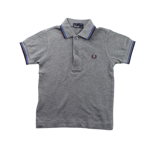 A Grey Short Sleeve Polos from Fred Perry in size 2T for boy. (Front View)