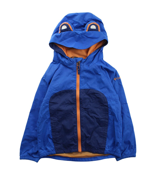 A Blue Lightweight Jackets from Columbia in size 3T for boy. (Front View)