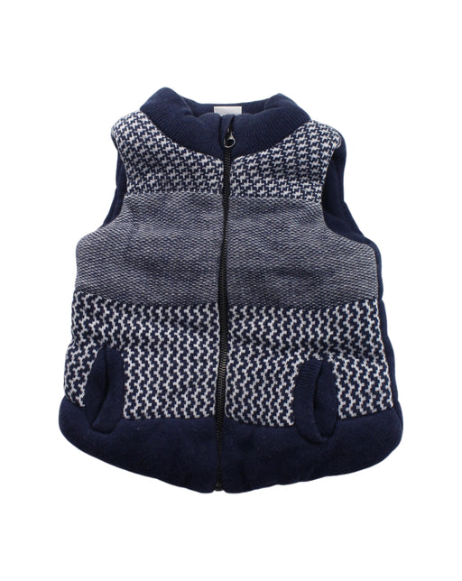 A Blue Outerwear Vests from Seed in size 12-18M for boy. (Front View)