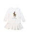 A White Long Sleeve Dresses from Ralph Lauren in size 12-18M for girl. (Front View)