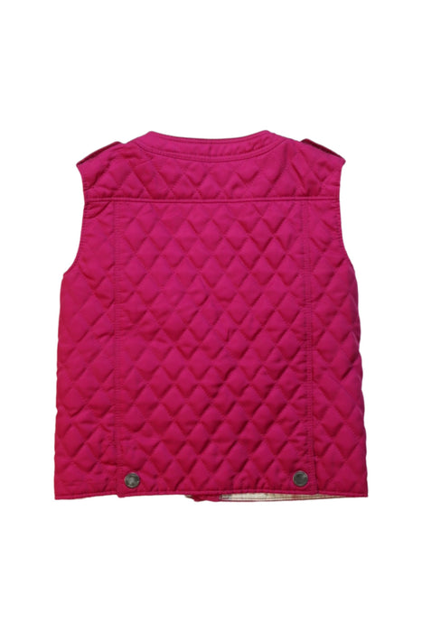 A Pink Outerwear Vests from Burberry in size 12-18M for girl. (Back View)
