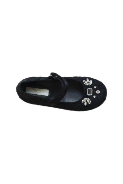 A Black Flats from Dolce & Gabbana in size 3T for girl. (Front View)