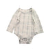 A Grey Long Sleeve Bodysuits from Pehr in size 0-3M for girl. (Front View)