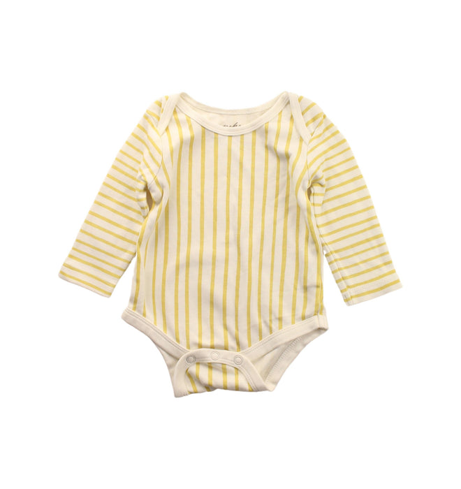 A Yellow Long Sleeve Bodysuits from Pehr in size 0-3M for boy. (Front View)