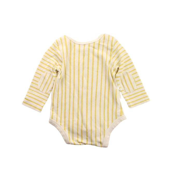 A Yellow Long Sleeve Bodysuits from Pehr in size 0-3M for boy. (Back View)