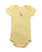 A Yellow Short Sleeve Bodysuits from Petit Bateau in size 3-6M for neutral. (Front View)