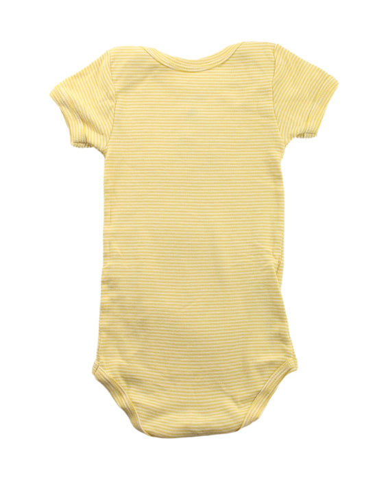 A Yellow Short Sleeve Bodysuits from Petit Bateau in size 3-6M for neutral. (Back View)