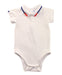 A White Short Sleeve Bodysuits from Jacadi in size 3-6M for boy. (Front View)