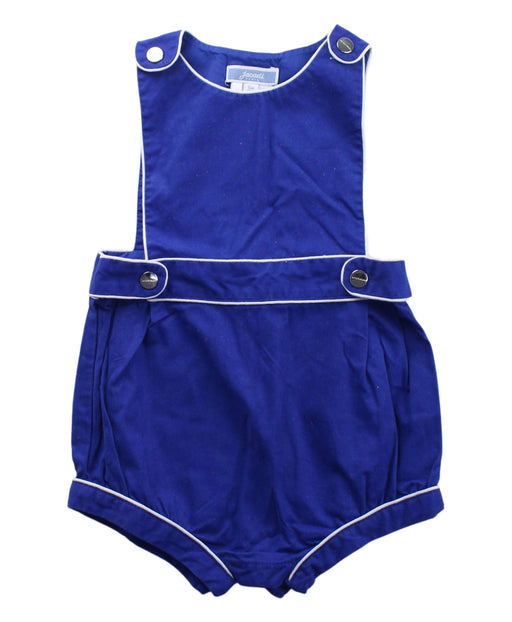A Blue Overall Shorts from Jacadi in size 3-6M for girl. (Front View)