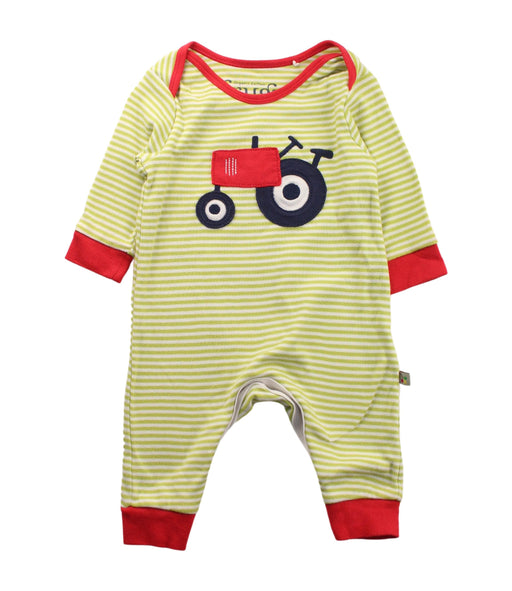 A Green Long Sleeve Jumpsuits from Frugi in size 0-3M for boy. (Front View)