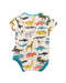 A Blue Short Sleeve Bodysuits from Frugi in size 3-6M for boy. (Back View)