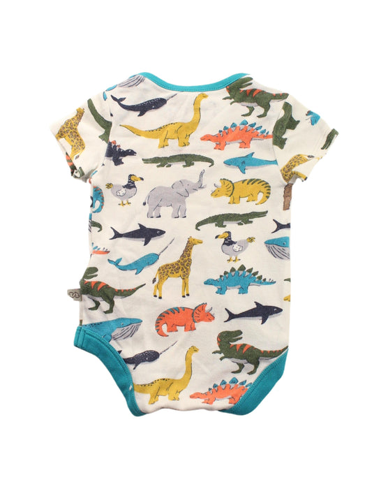 A Blue Short Sleeve Bodysuits from Frugi in size 3-6M for boy. (Back View)