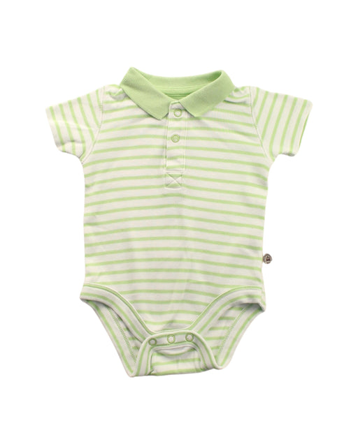 A Green Short Sleeve Bodysuits from Frugi in size 0-3M for boy. (Front View)
