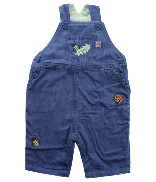 A Blue Long Overalls from Frugi in size 0-3M for boy. (Front View)