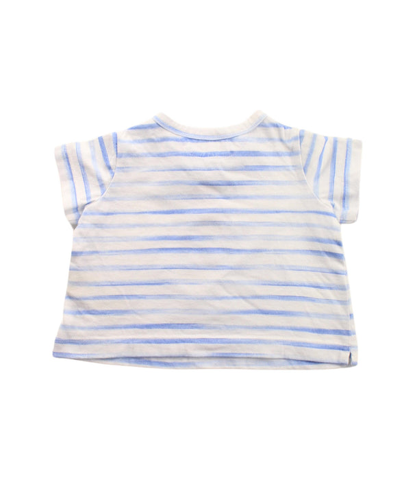 A Blue Short Sleeve T Shirts from Nanos in size 6-12M for girl. (Back View)