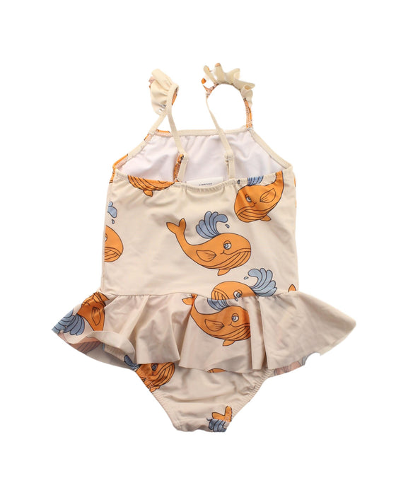 A Beige Swimsuits from Mini Rodini in size 3T for girl. (Back View)