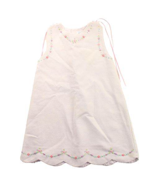 A White Sleeveless Dresses from Luli & Me in size 3T for girl. (Front View)