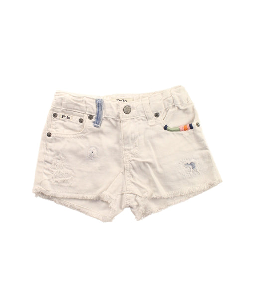 A White Shorts from Polo Ralph Lauren in size 5T for girl. (Front View)