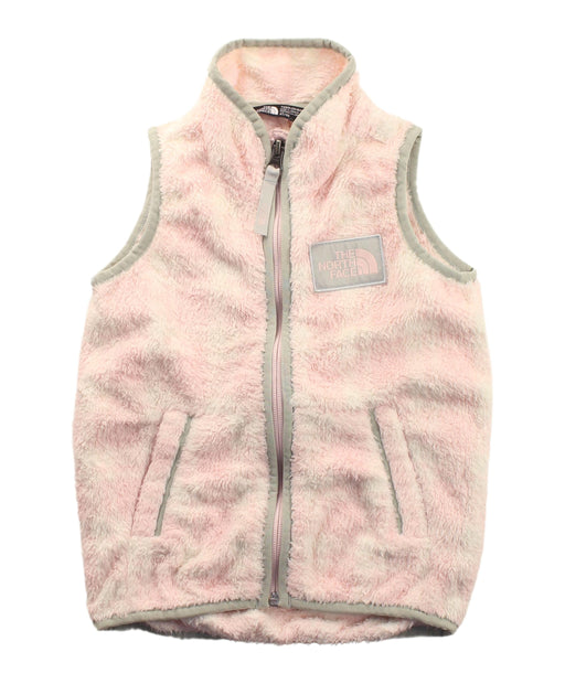A Pink Outerwear Vests from The North Face in size 4T for neutral. (Front View)