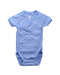 A Blue Short Sleeve Bodysuits from Petit Bateau in size 0-3M for neutral. (Front View)