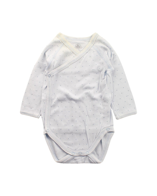 A White Long Sleeve Bodysuits from Petit Bateau in size 0-3M for neutral. (Front View)
